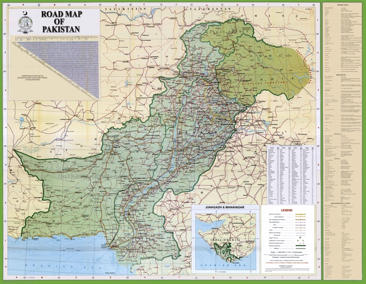 Large detailed map of Pakistan with cities and towns - Ontheworldmap.com