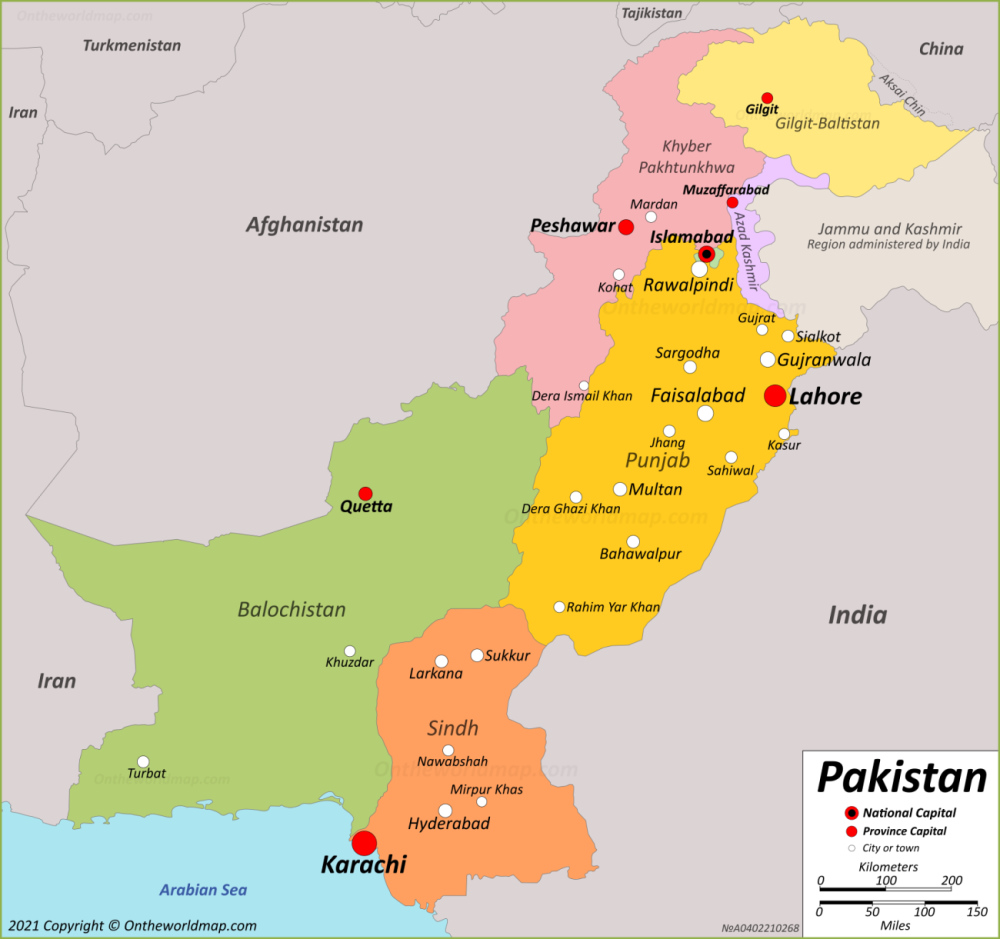 Pakistan States Map