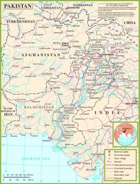 Pakistan political map