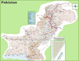 Pakistan tourist map