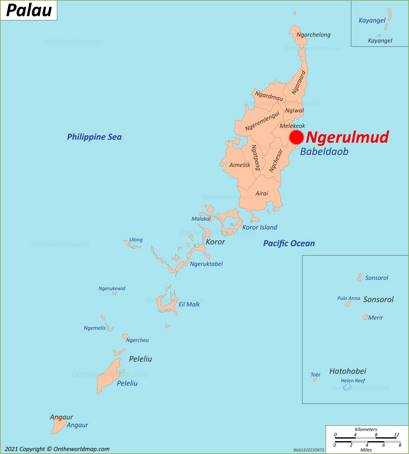 Ngerulmud Map | Palau | Detailed Maps of Ngerulmud