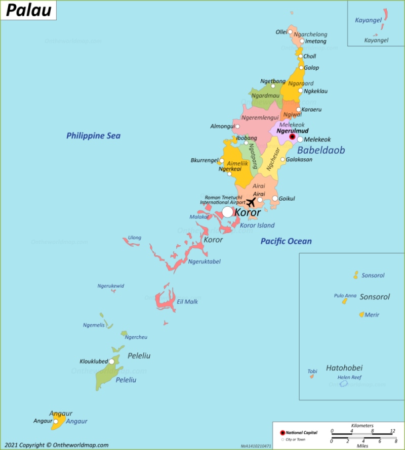 Palau Map | Detailed Maps of Republic of Palau