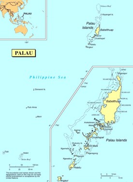 Palau political map