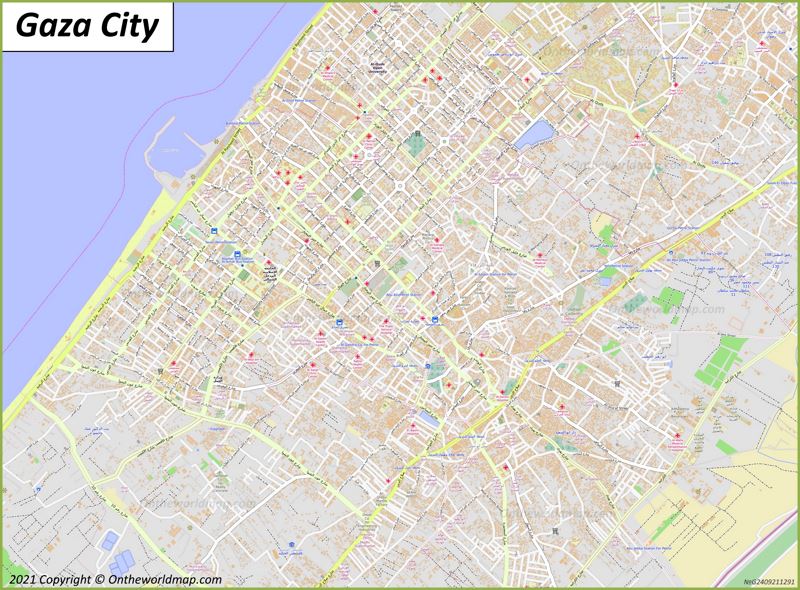 Gaza City Map | Gaza Strip, Palestine | Detailed Maps of Gaza City