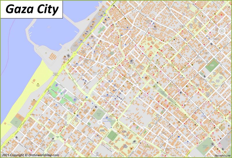 Gaza City Map | Gaza Strip, Palestine | Detailed Maps of Gaza City