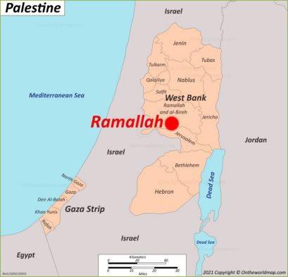 Ramallah Location On The Palestine Map Min 