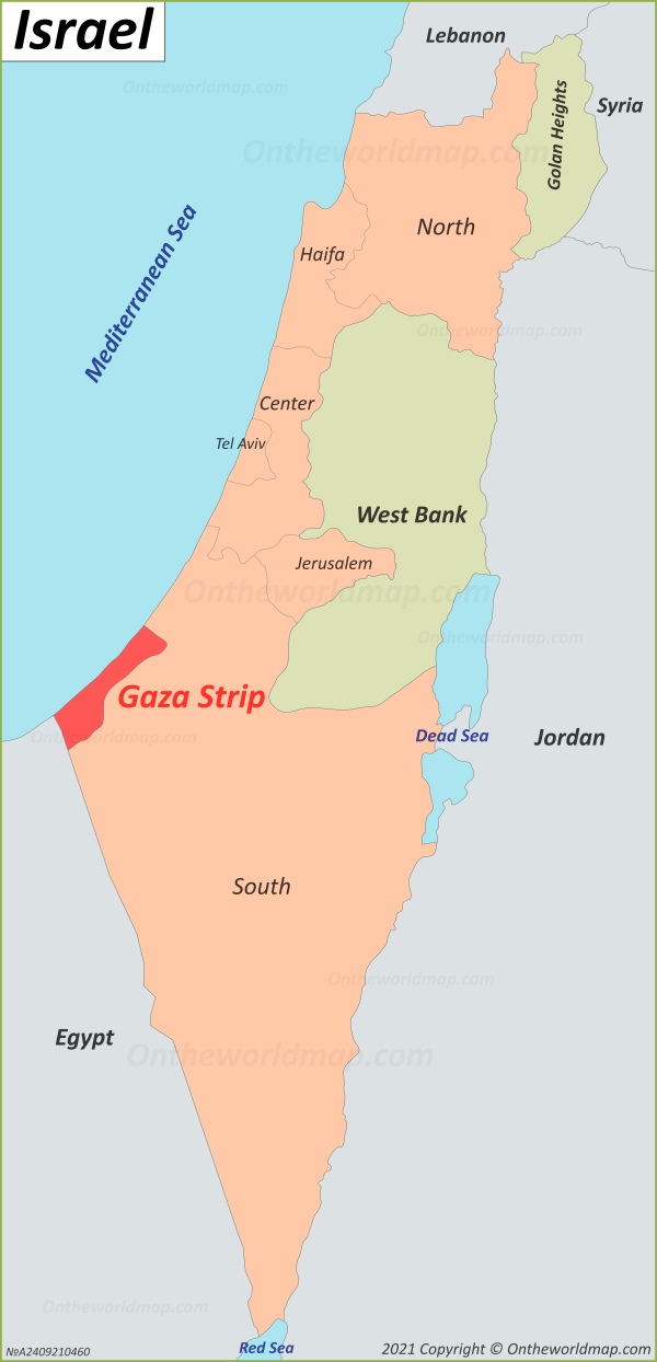 Gaza Strip Location On The Israel Map