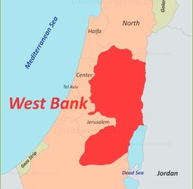 West Bank Location On The Israel Map