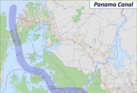 Map of Panama Canal