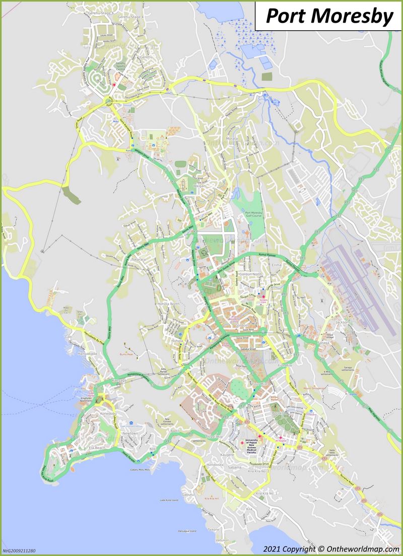 Port Moresby Map | Papua New Guinea | Detailed Maps of Port Moresby