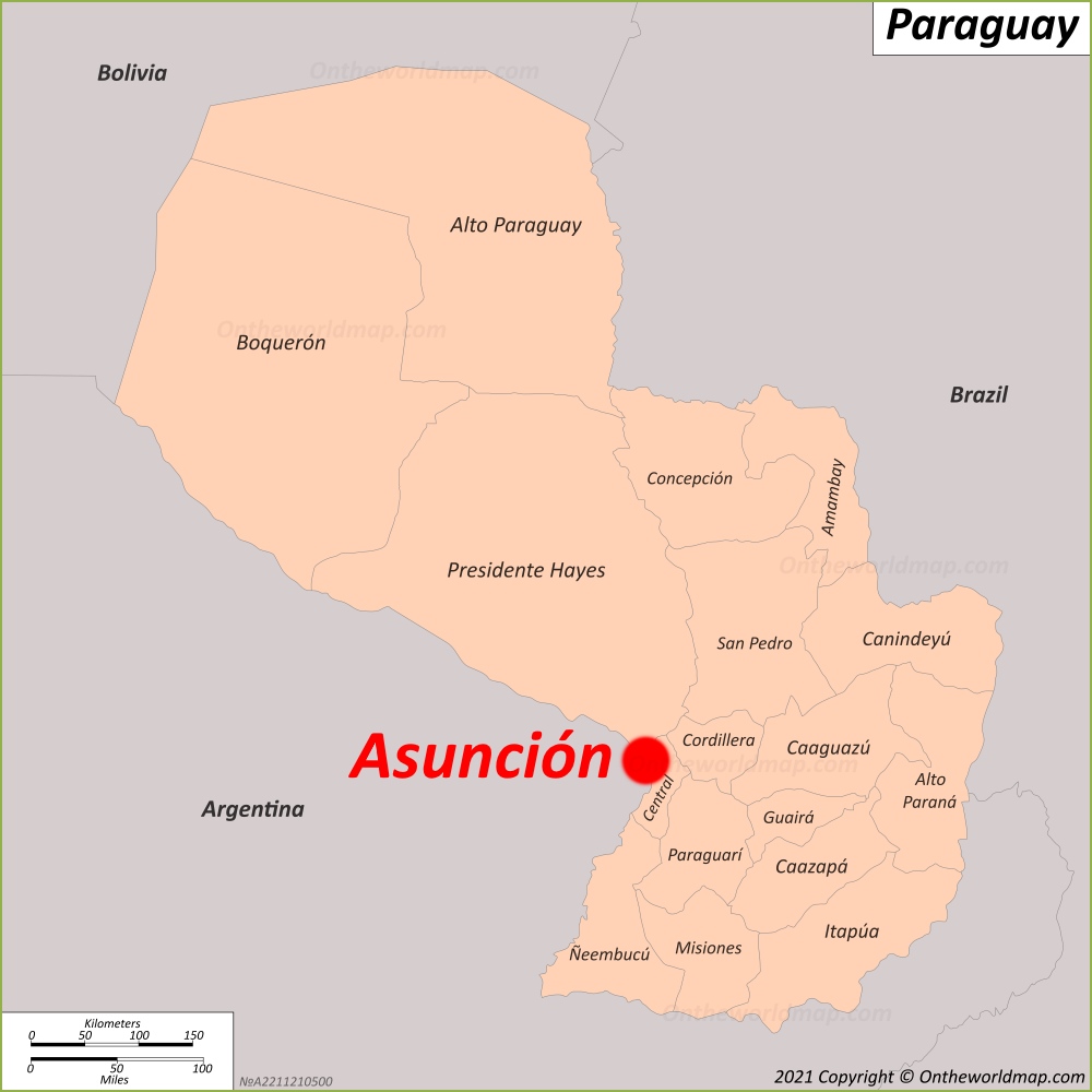 Asuncion Location On The Paraguay Map 