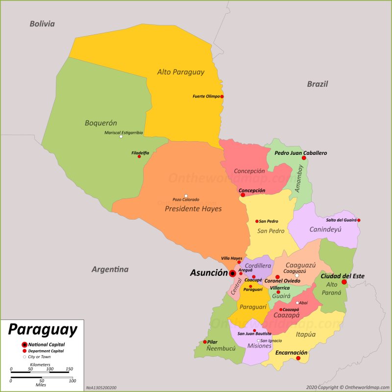 Map of Paraguay