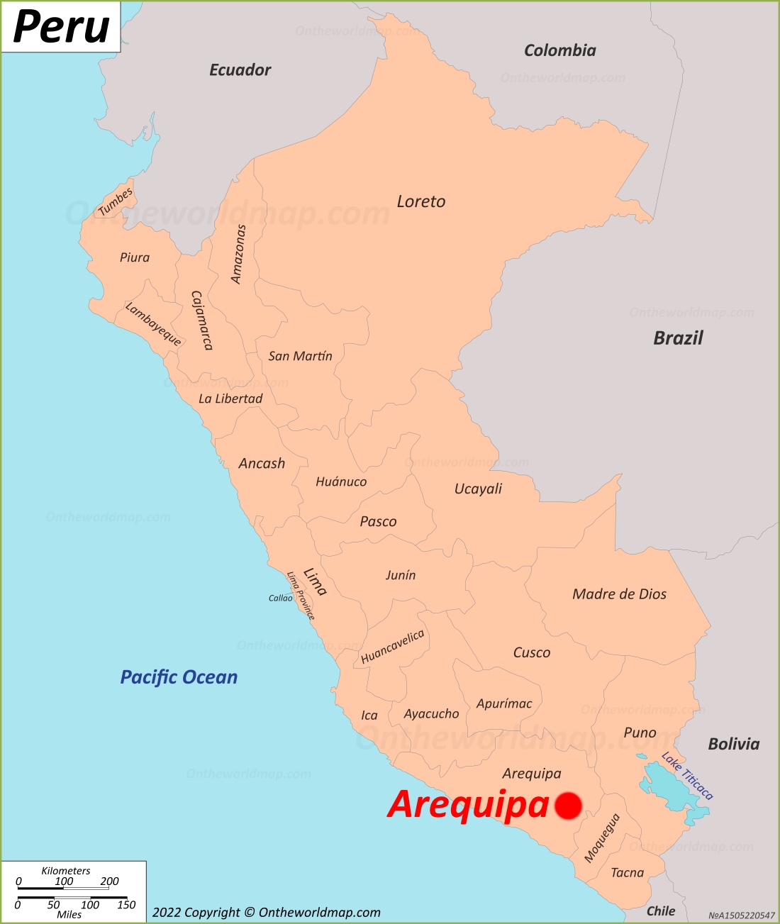 Arequipa Localización Mapa