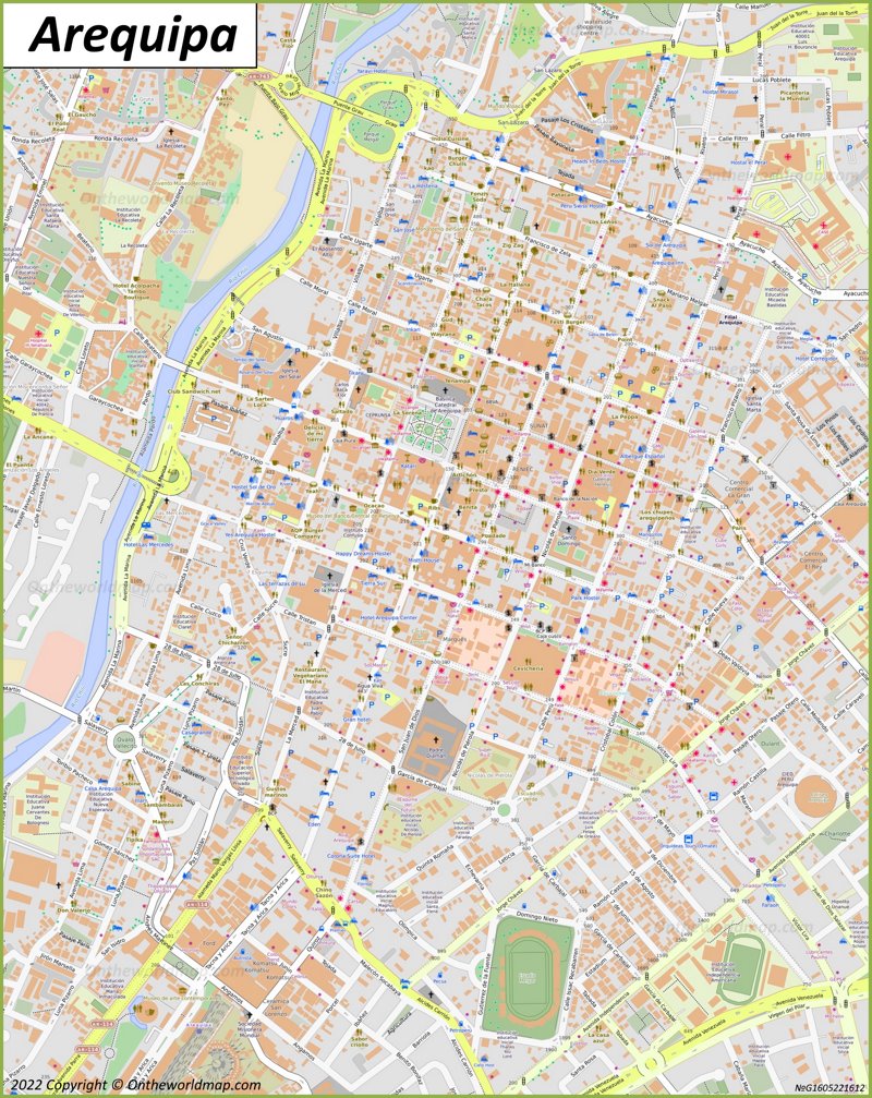 Arequipa Map  Peru  Detailed Maps of Arequipa