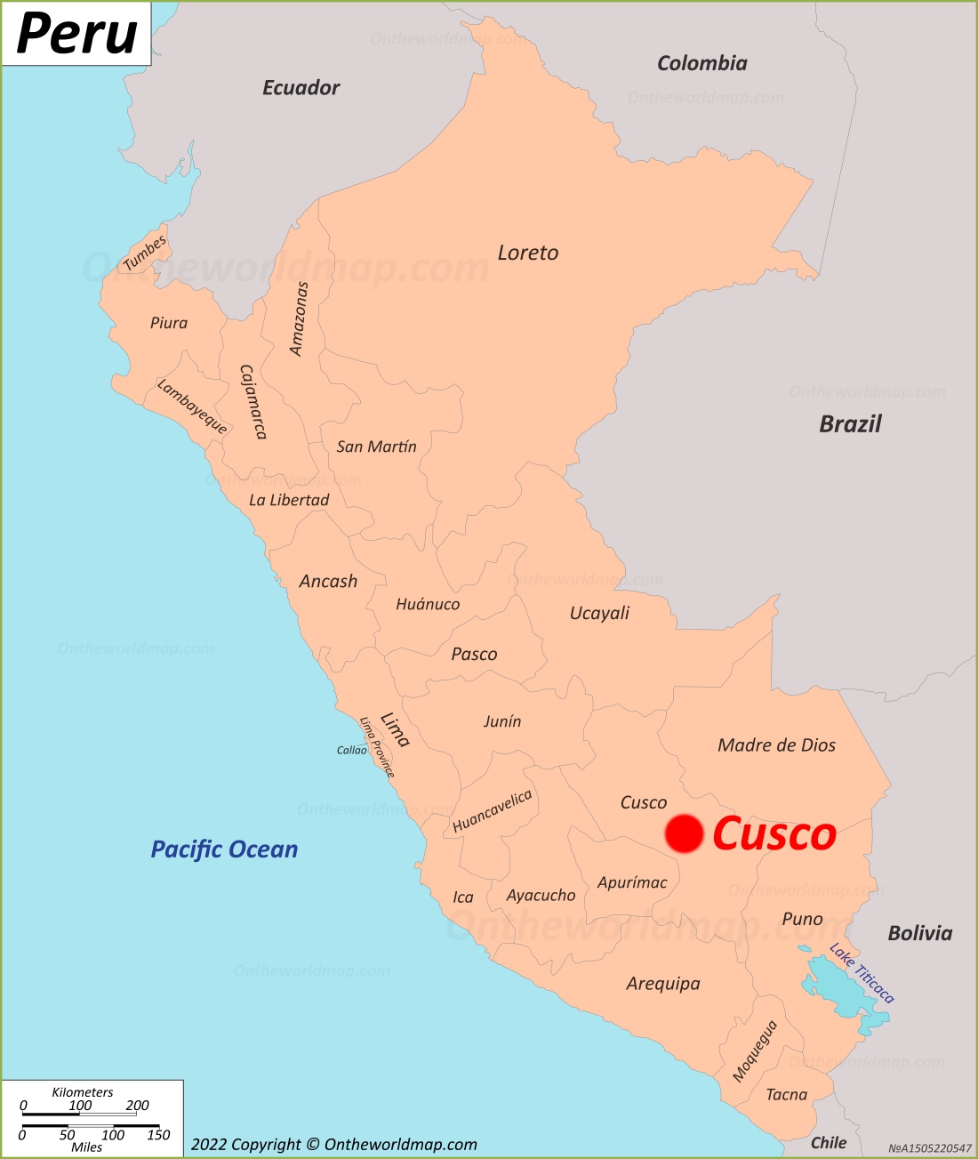 Cuzco Localización Mapa