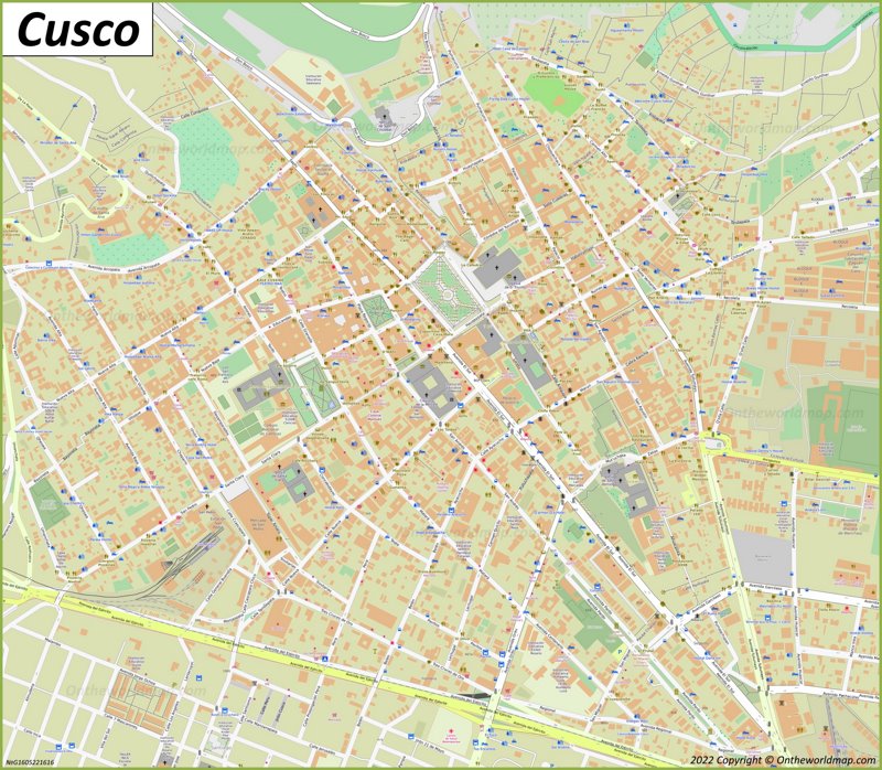 Cusco Peru Tourist Map