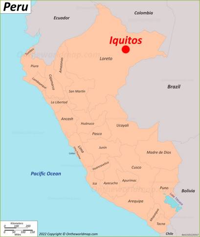 Iquitos Location Map