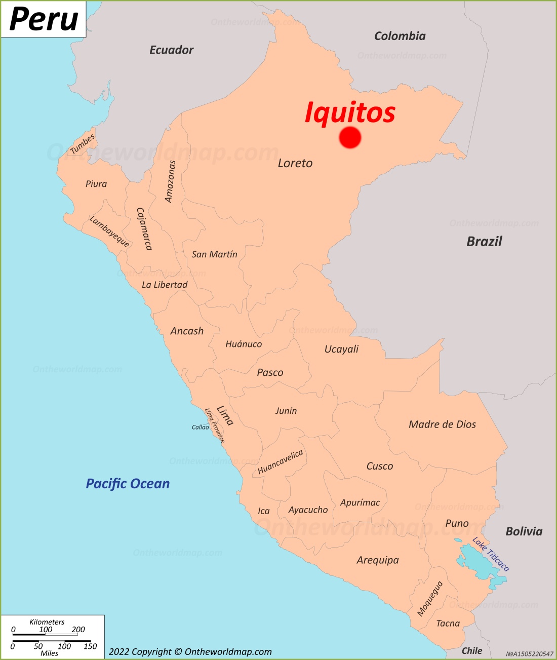 Iquitos Localización Mapa