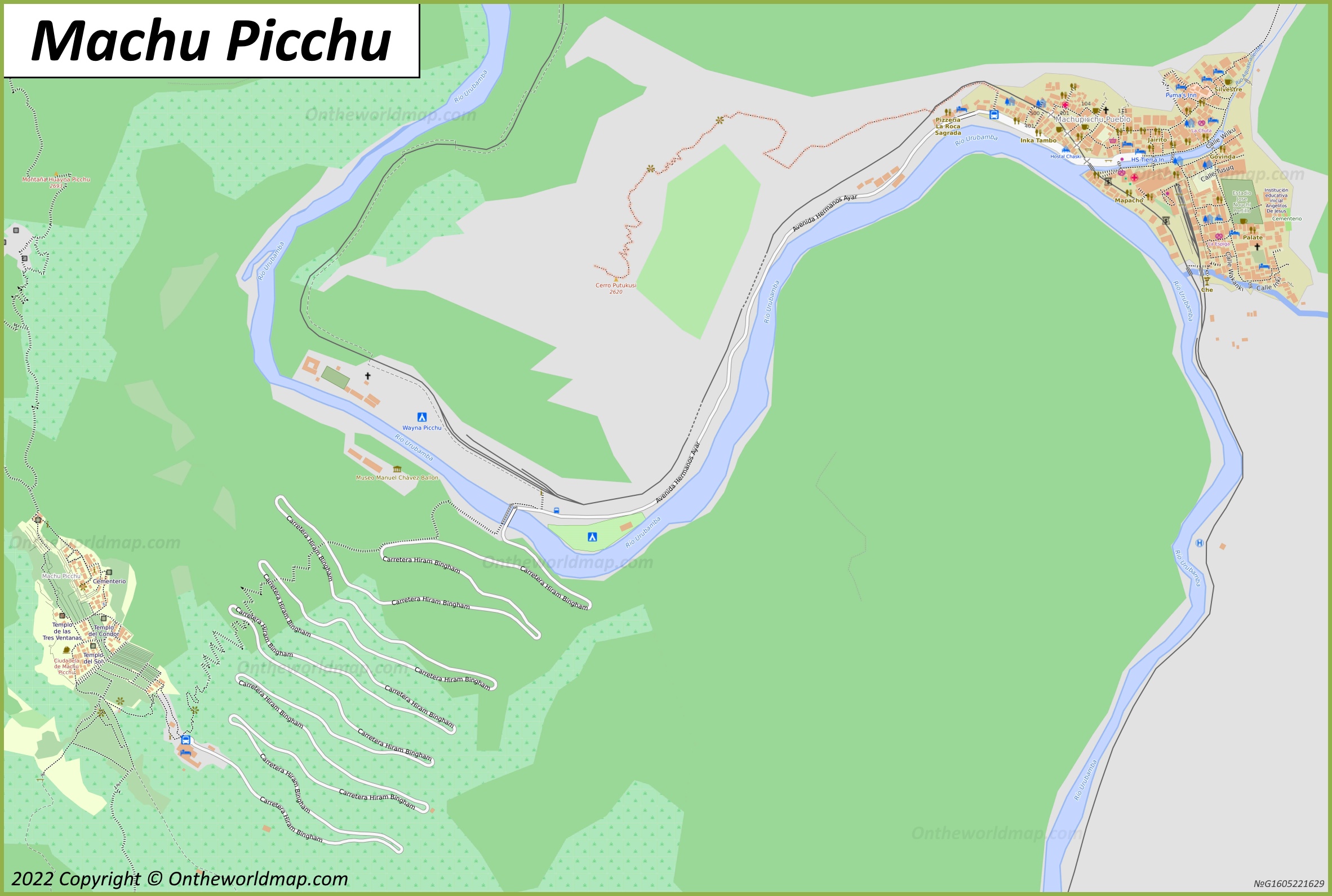 Machu Picchu Area Map