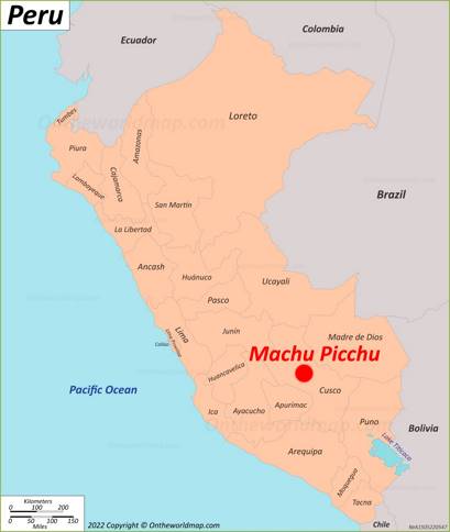 Machu Picchu Location Map