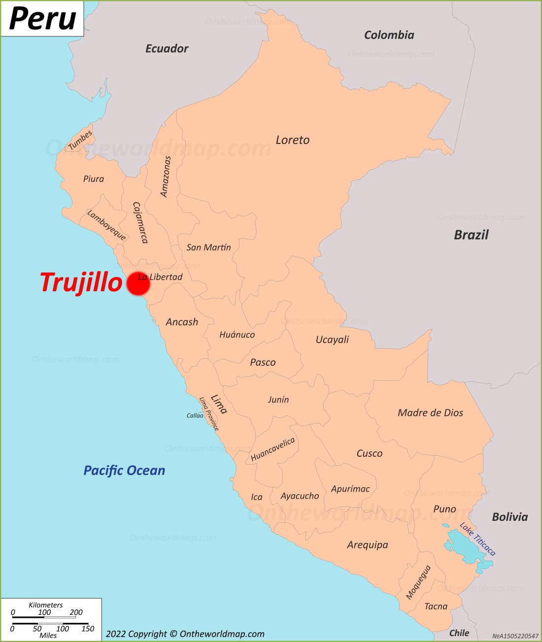 Trujillo Localización Mapa