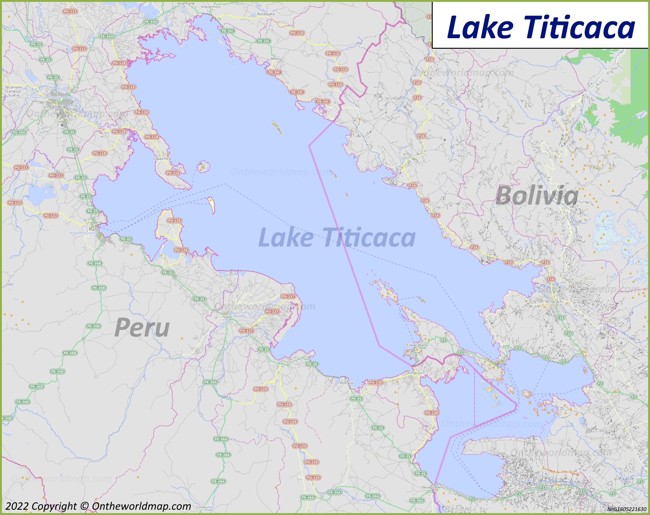 Mapa de Titicaca