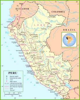 Mapa politico de Perú