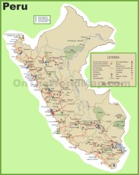 Mapa turistico de Perú