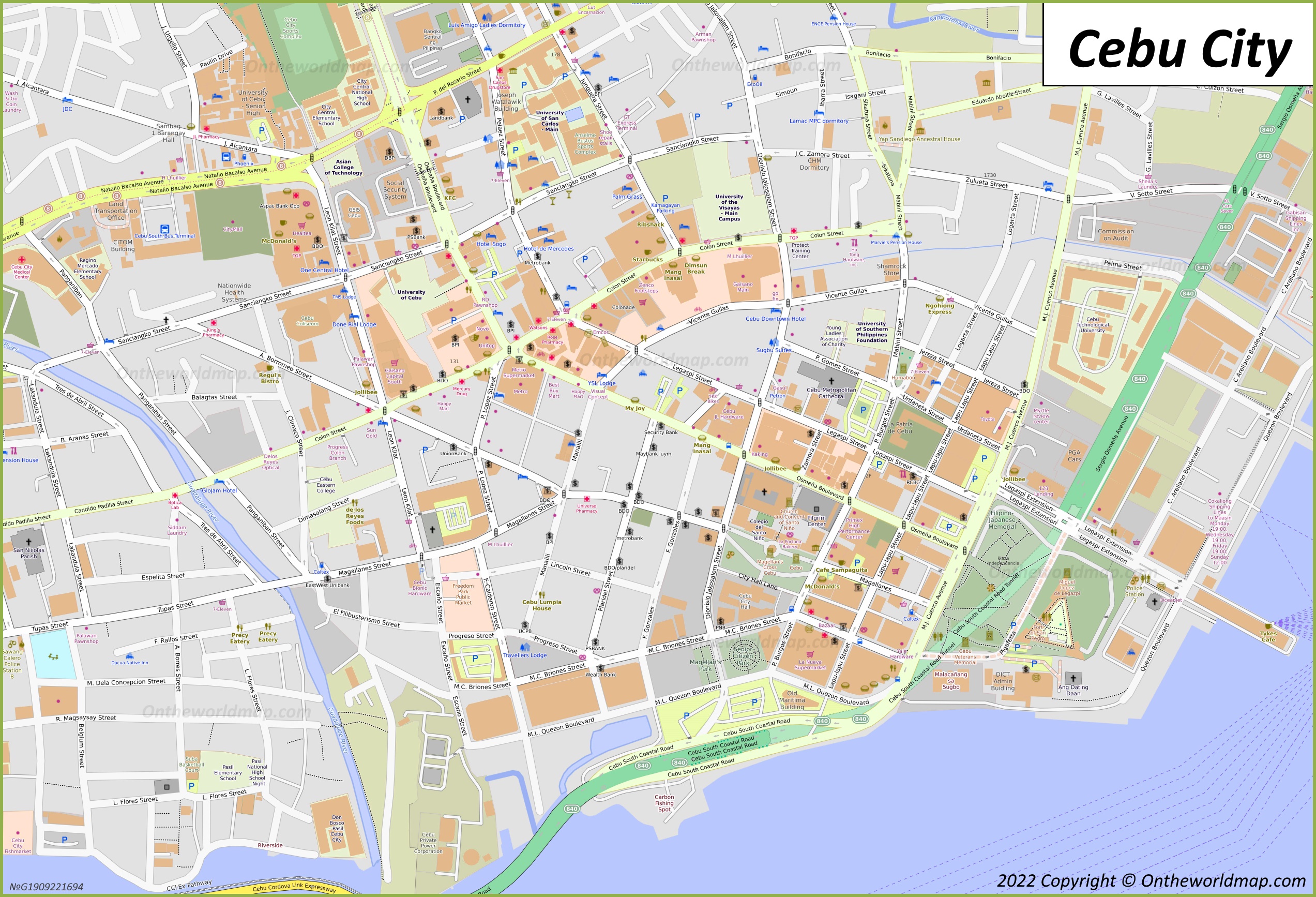 Downtown Cebu City Map