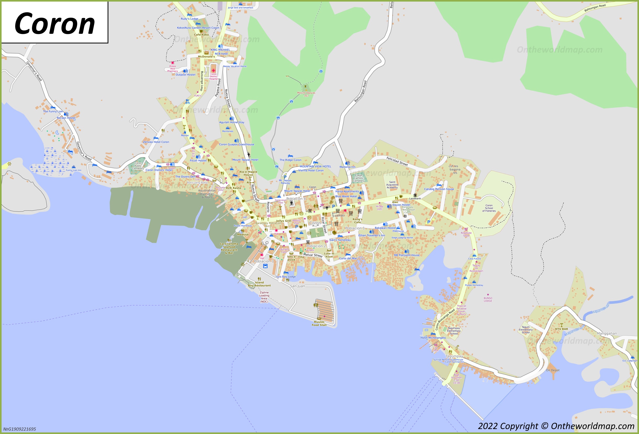 Map of Coron Town