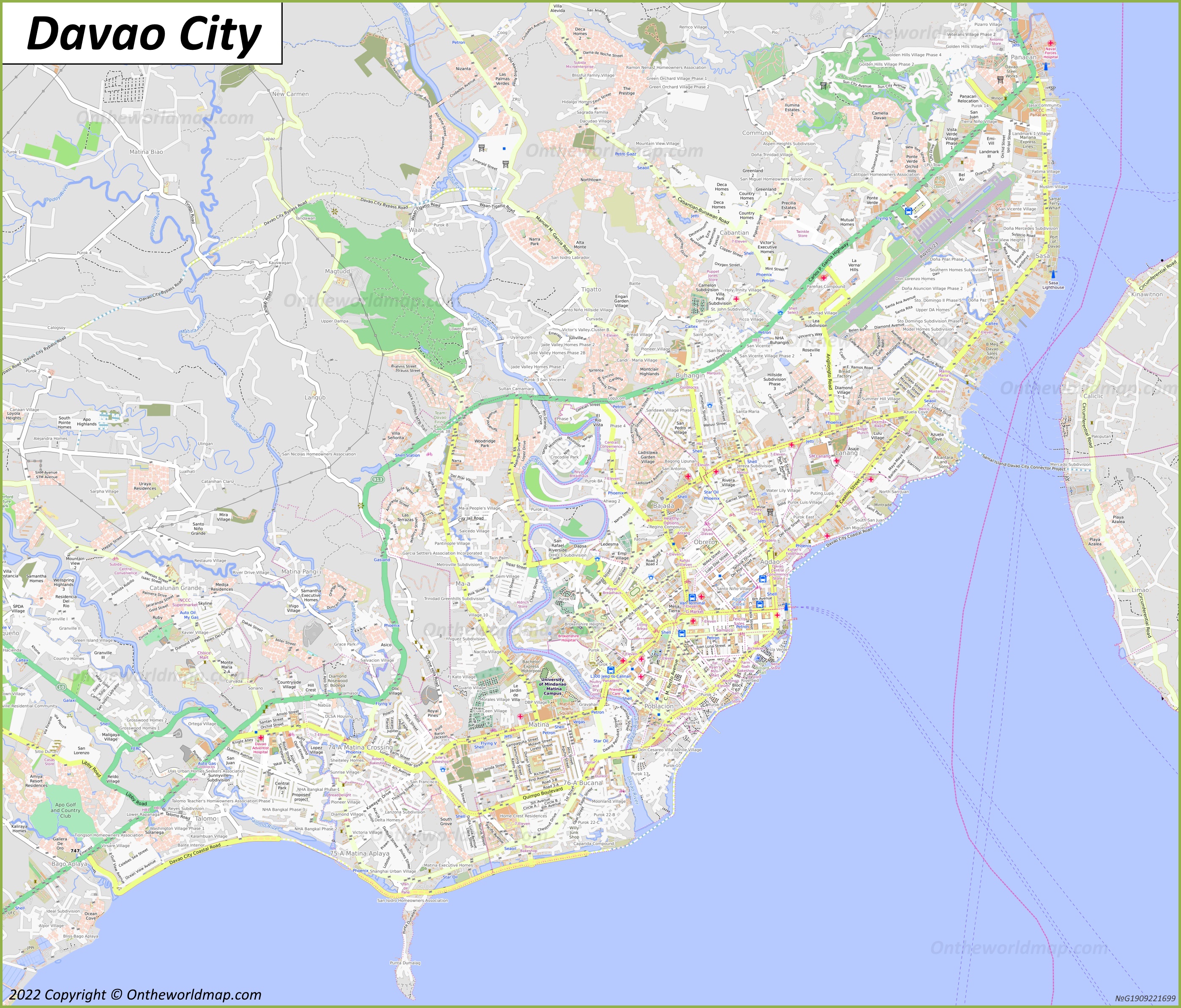 Map of Davao City