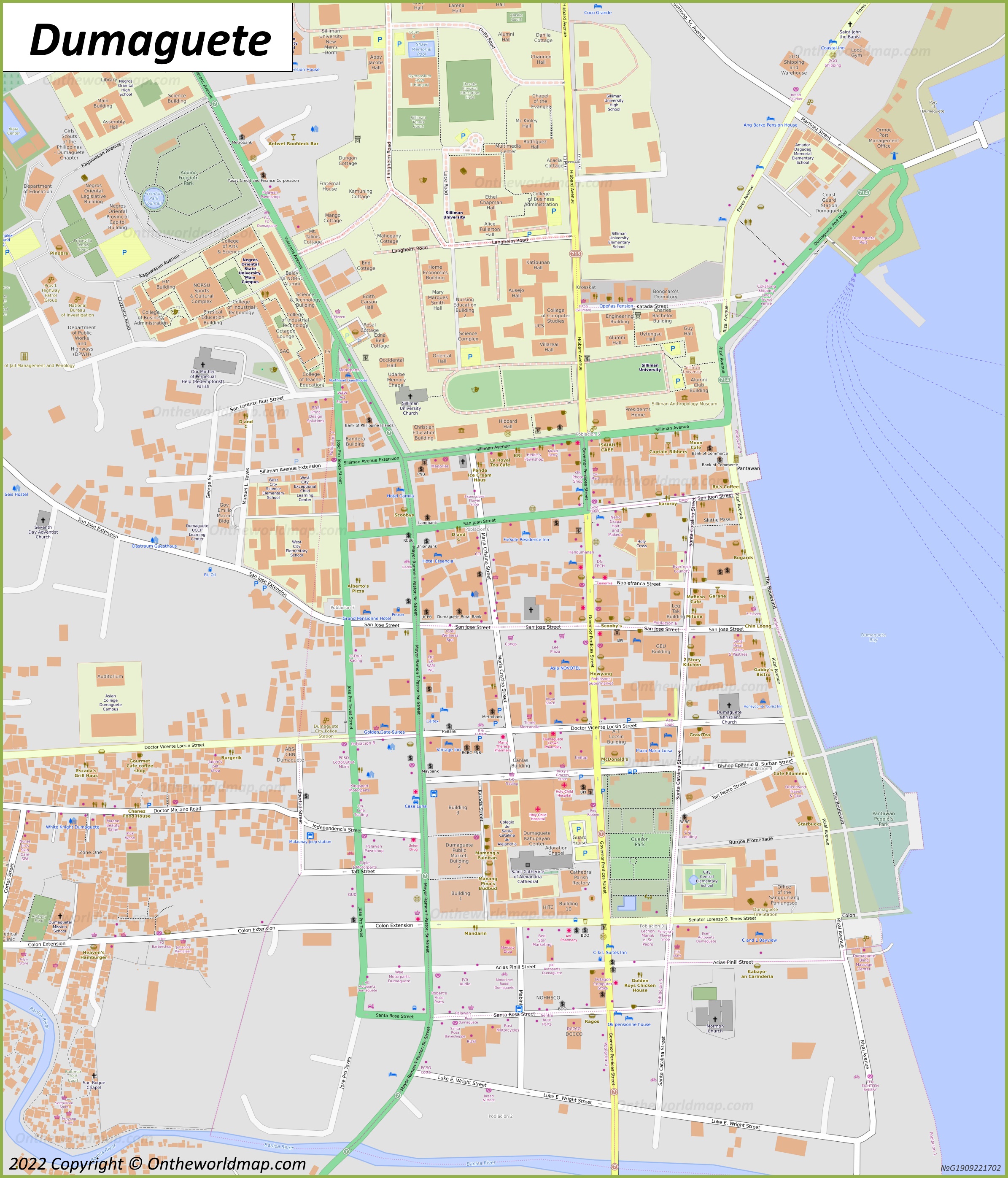 Downtown Dumaguete Map