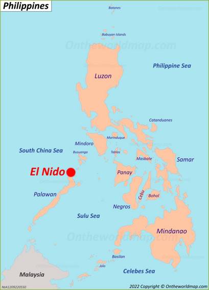 El Nido Location Map