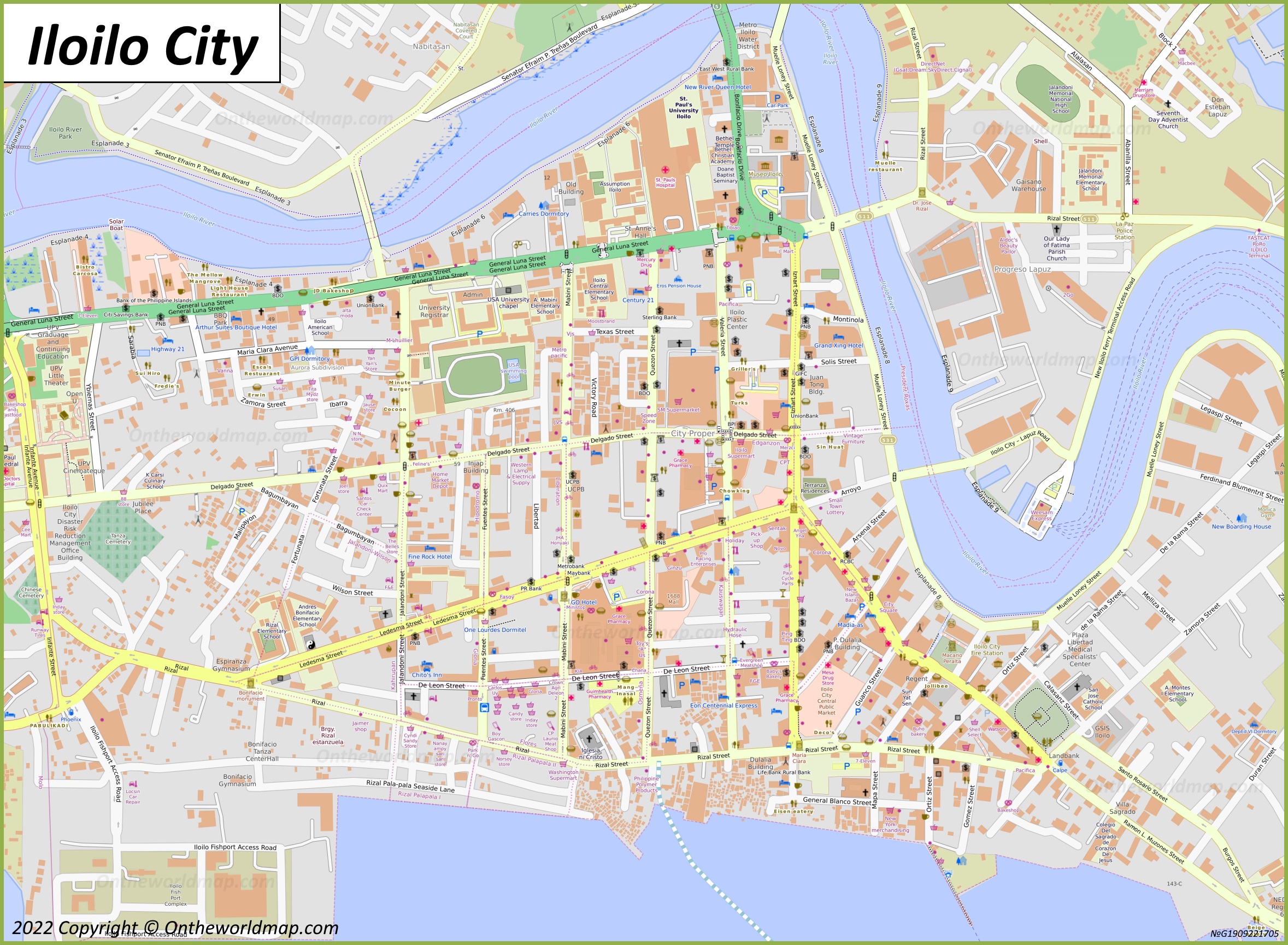 Downtown Iloilo City Map