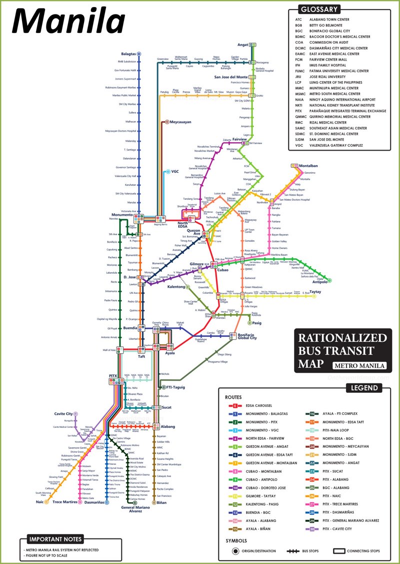 Manila Bus Transit Map