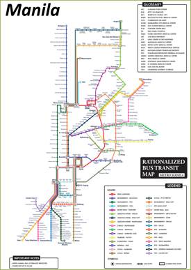 Manila Bus Transit Map