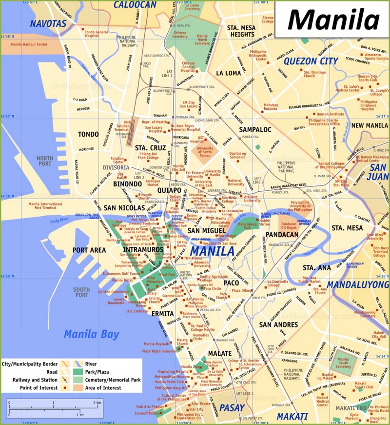 Manila Map Philippines Detailed Maps Of Manila