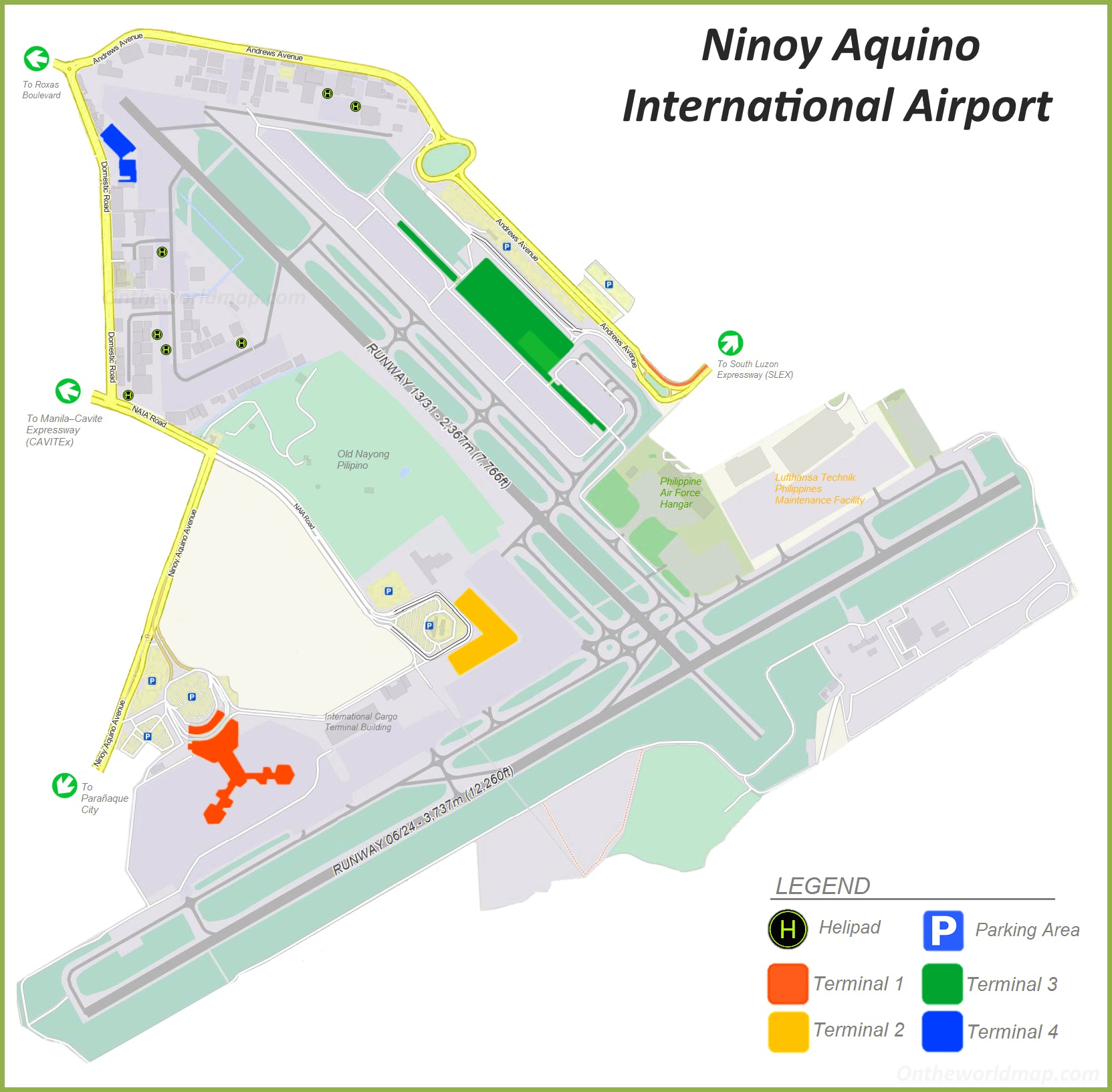 Ninoy Aquino International Airport Overview Map Naia