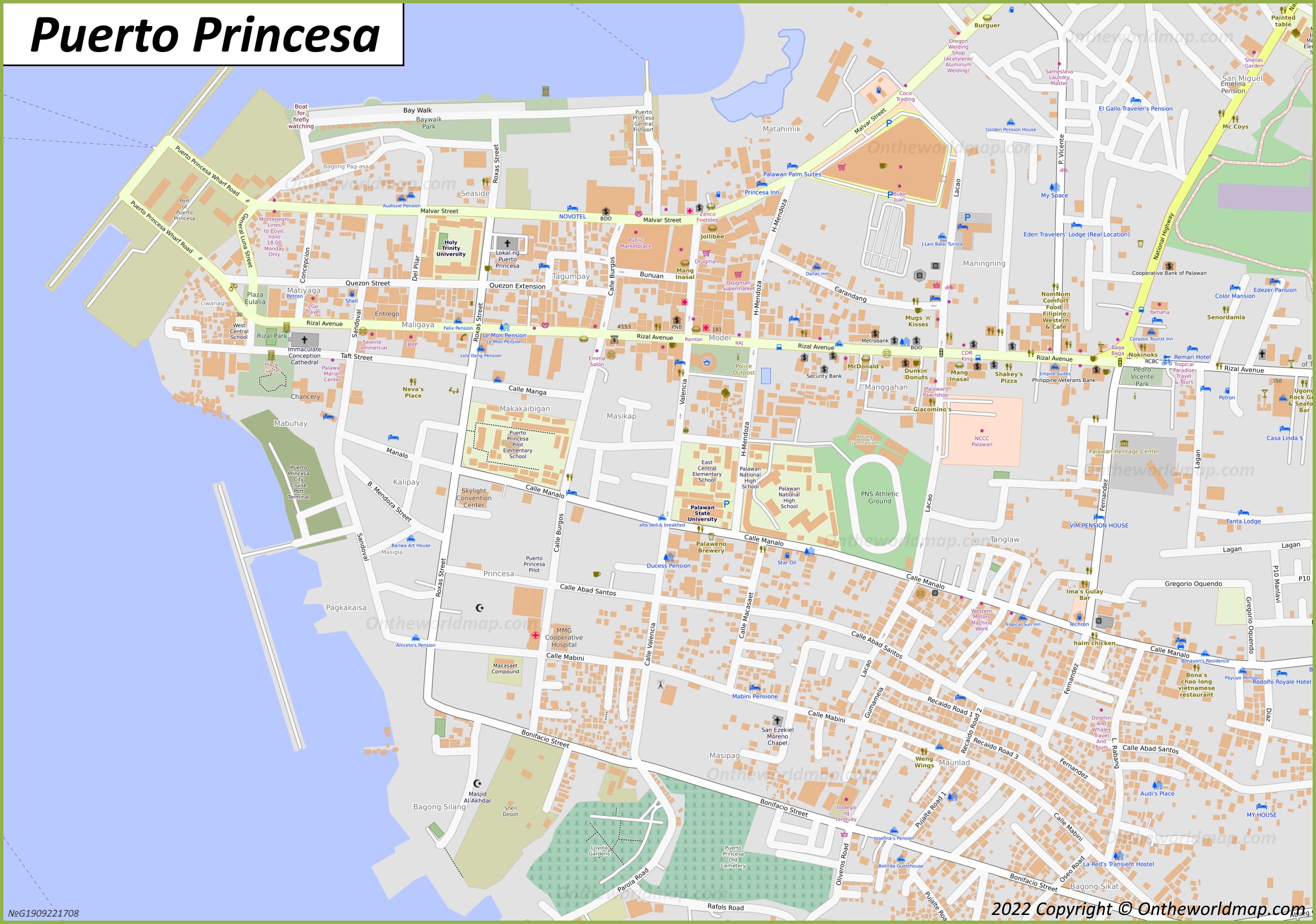Downtown Puerto Princesa Map