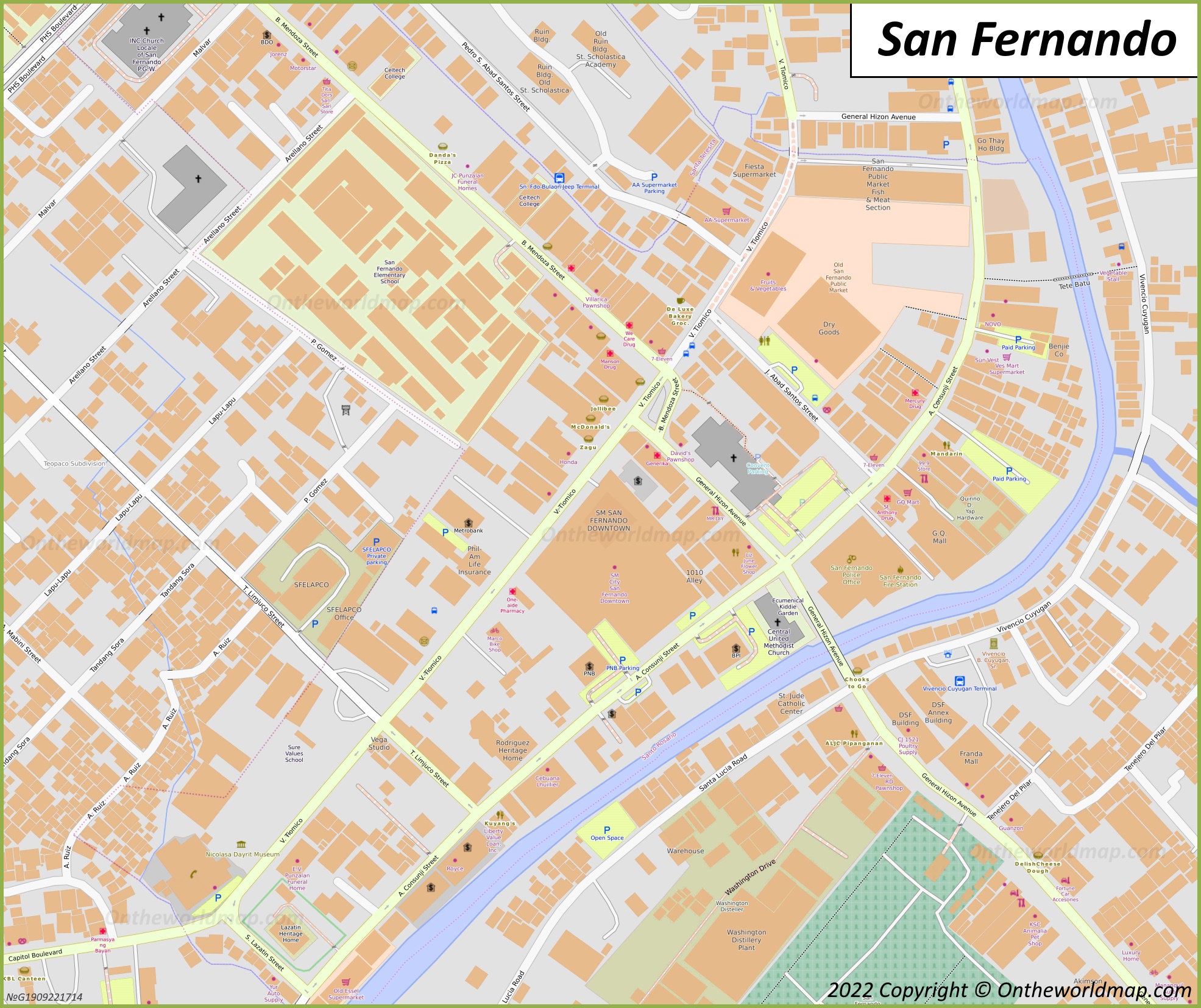 Downtown San Fernando Map 