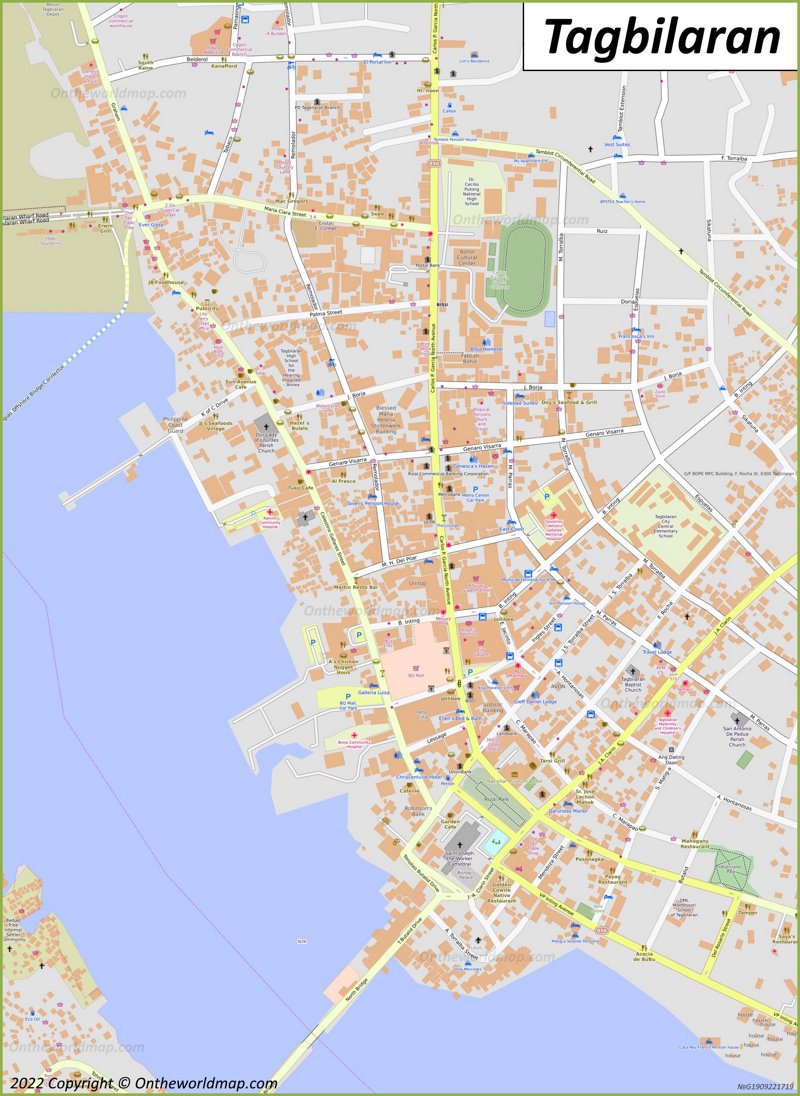 Tagbilaran Map | Philippines | Detailed Maps of Tagbilaran