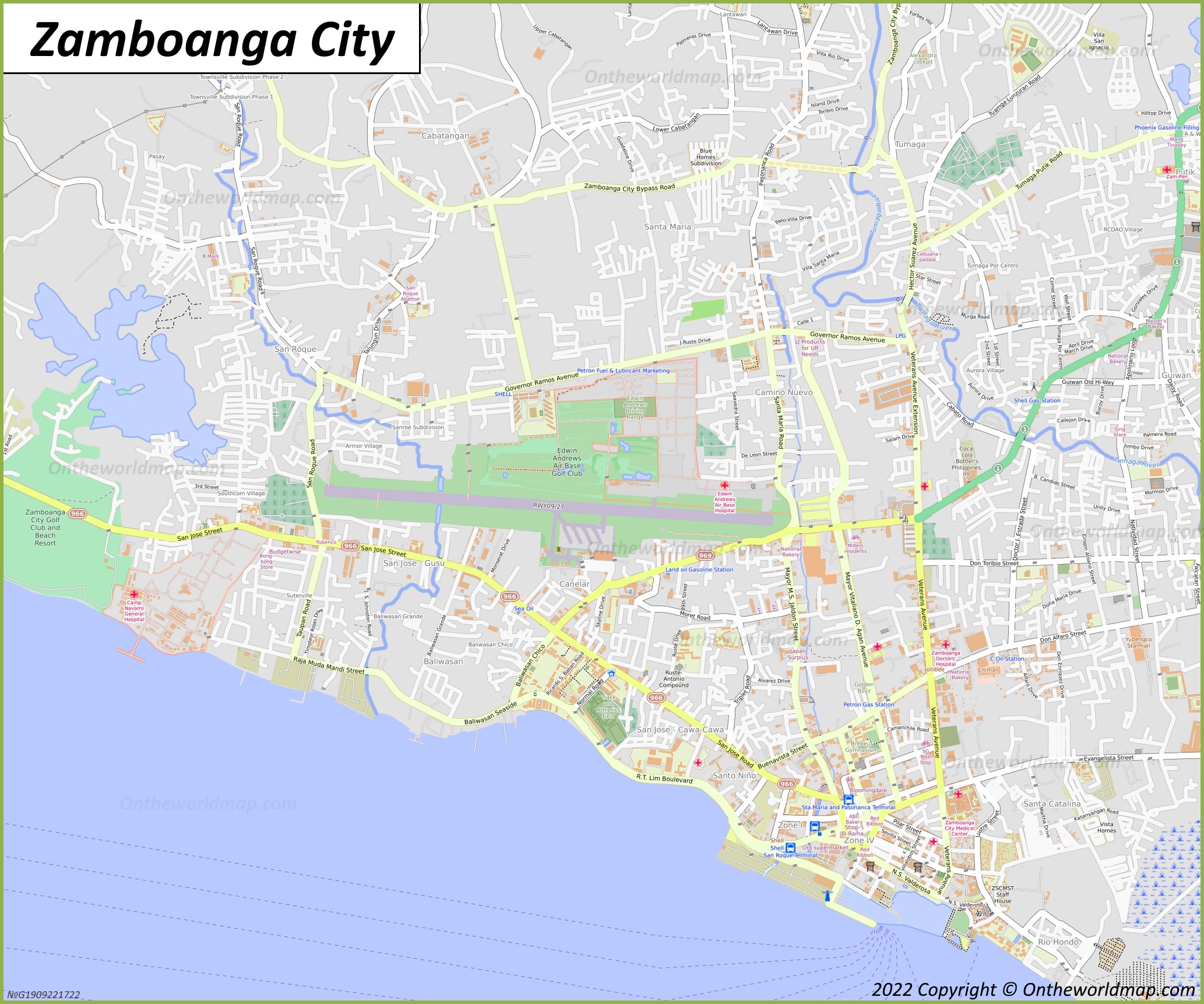 Map of Zamboanga City