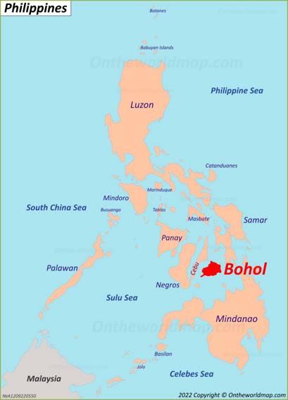 Bohol Island Location Map