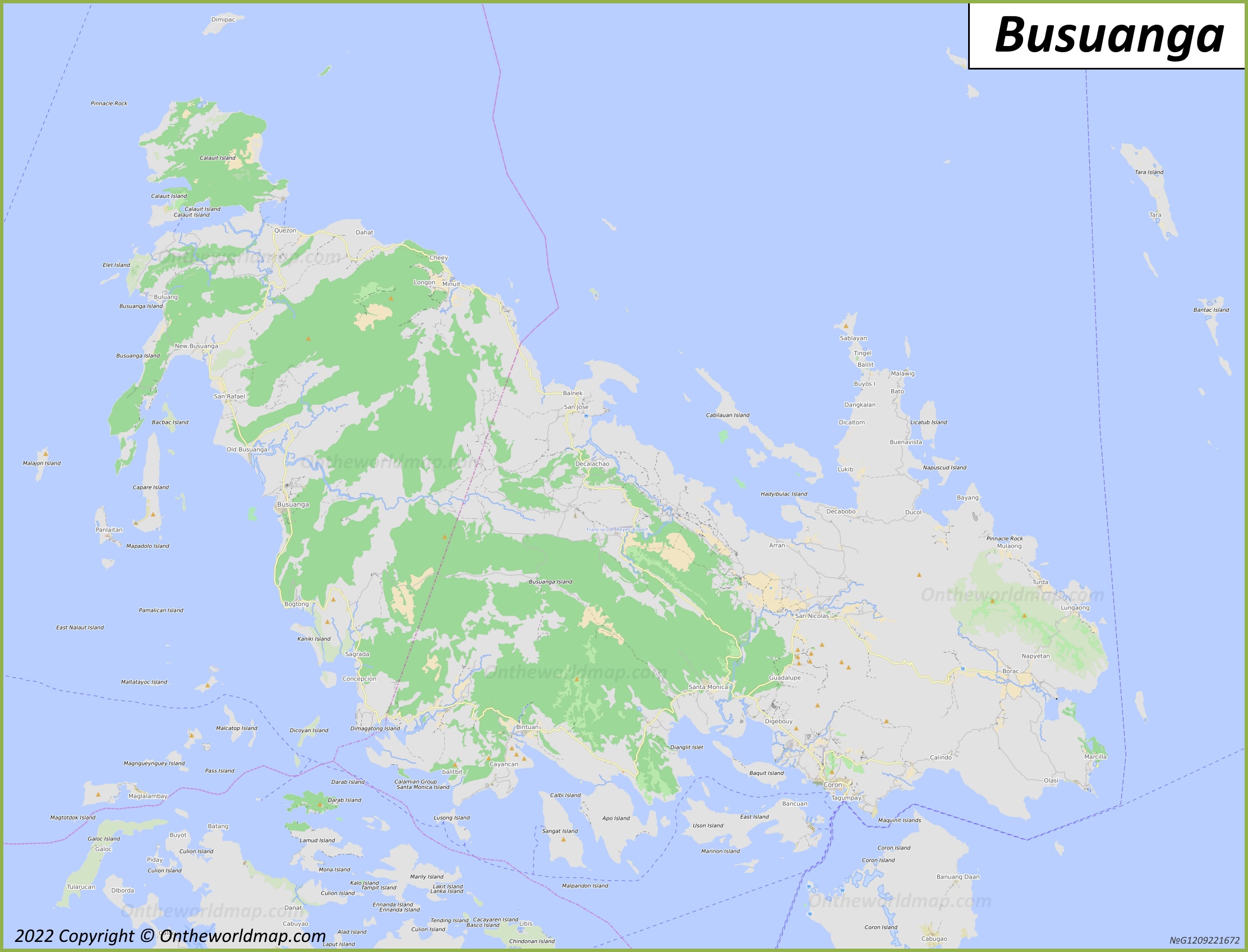 Map of Busuanga Island