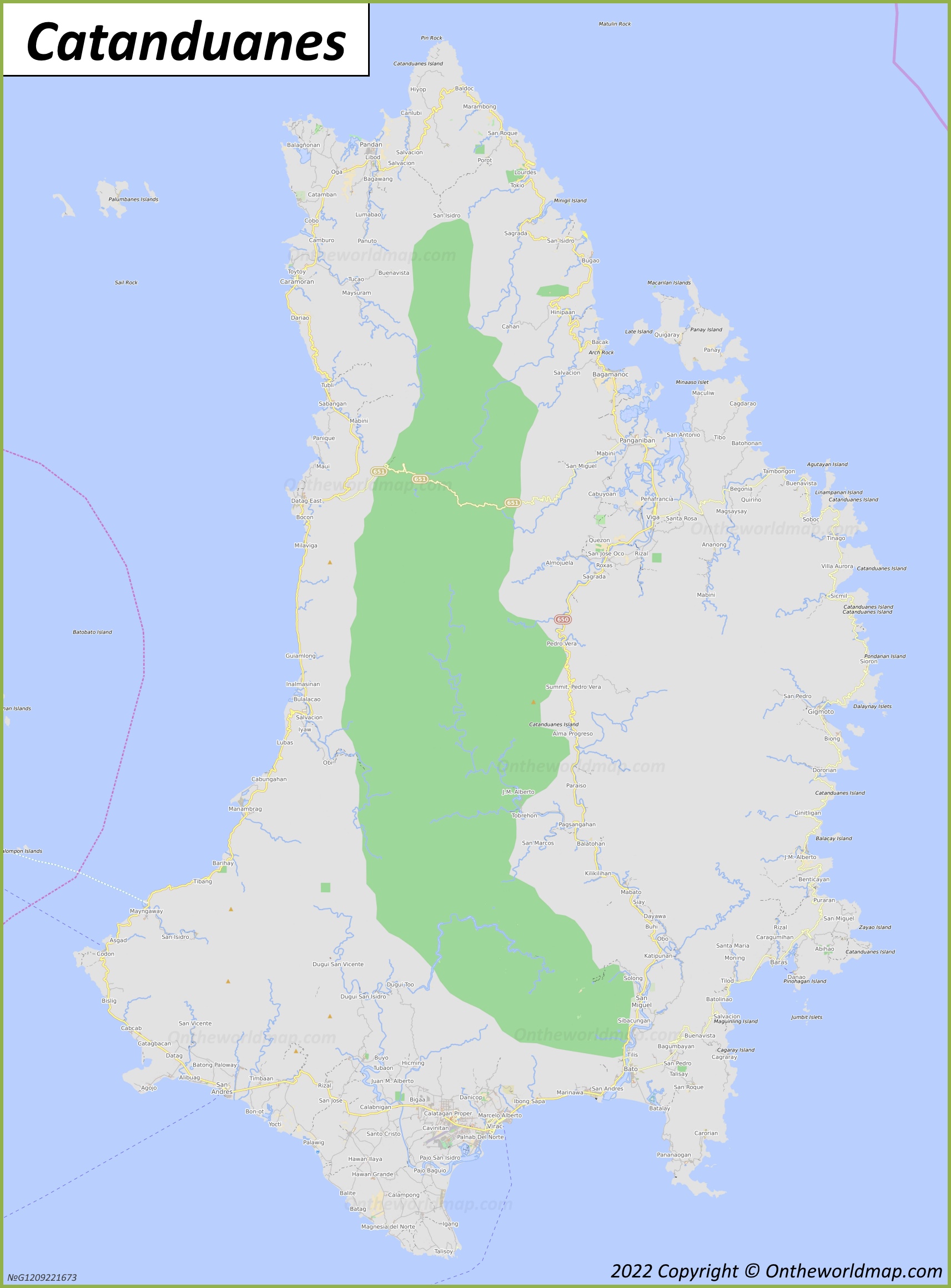 Map of Catanduanes Island