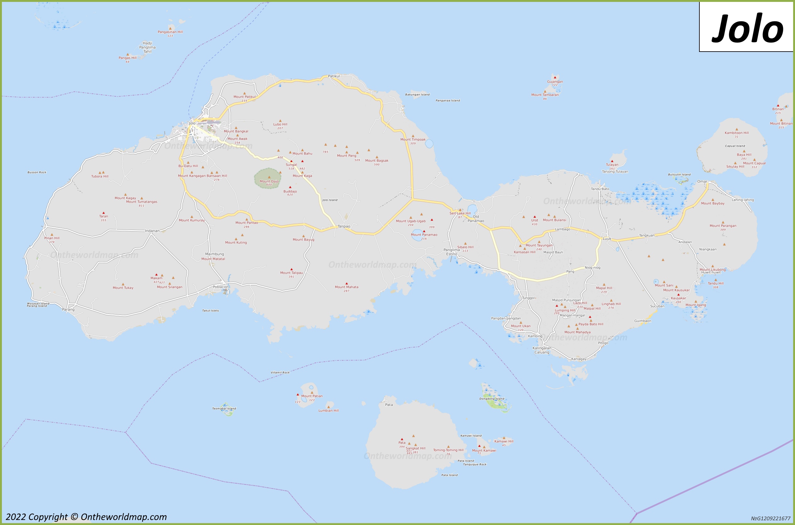 Map of Jolo Island