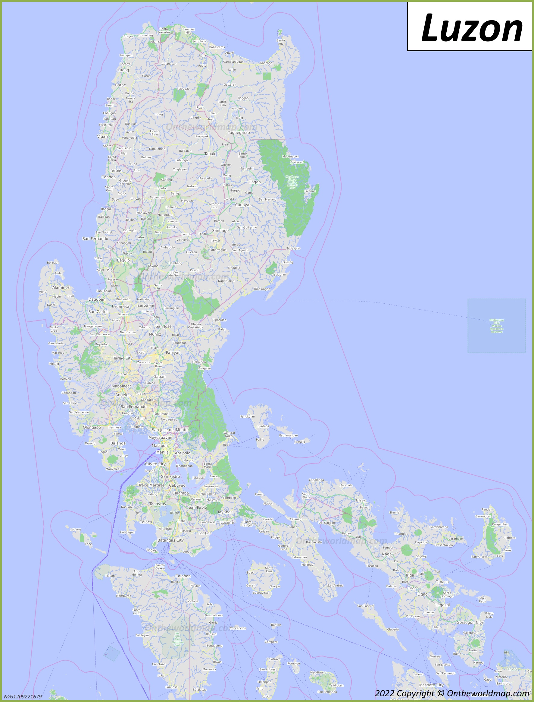 Map of Luzon Island
