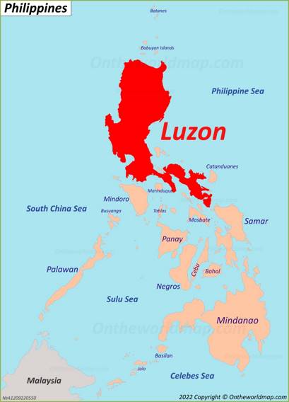 Luzon Island Location Map
