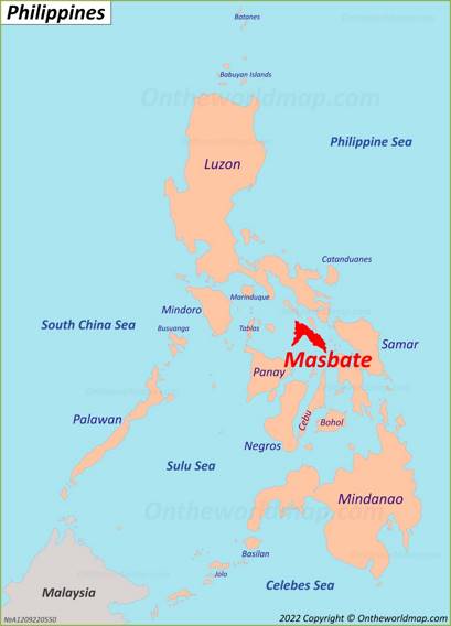 Masbate Island Location Map