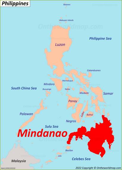Mindanao Island Location Map